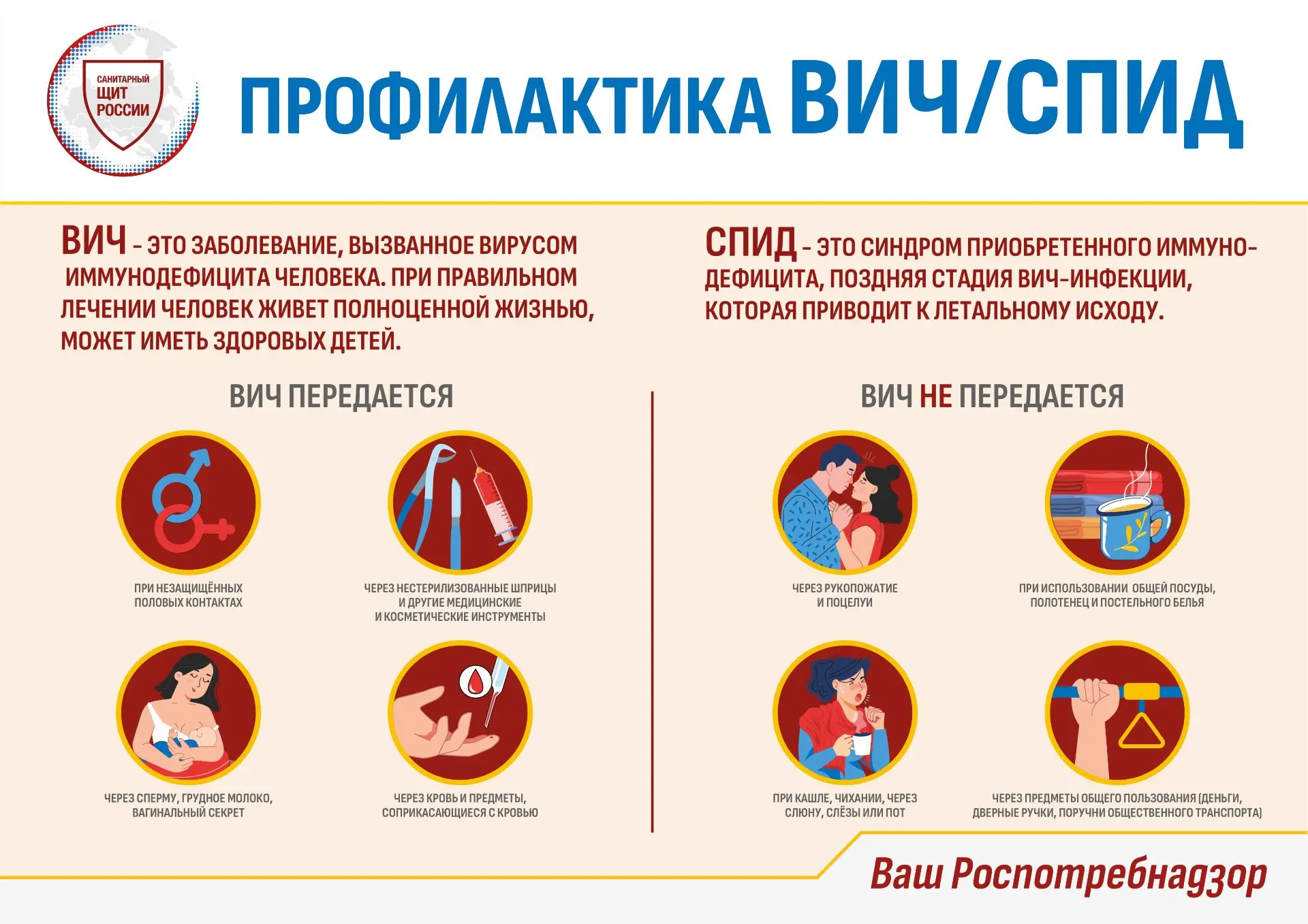 Профилактика ВИЧ-инфекции
ВИЧ-инфекция  – длительно текущая инфекционная болезнь, развивающаяся в ре