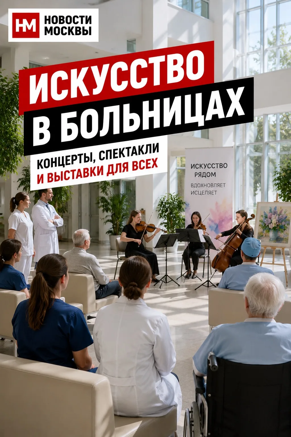 🎭 В московских больницах будут проходить концерты, спектакли и выставки для врачей и п...