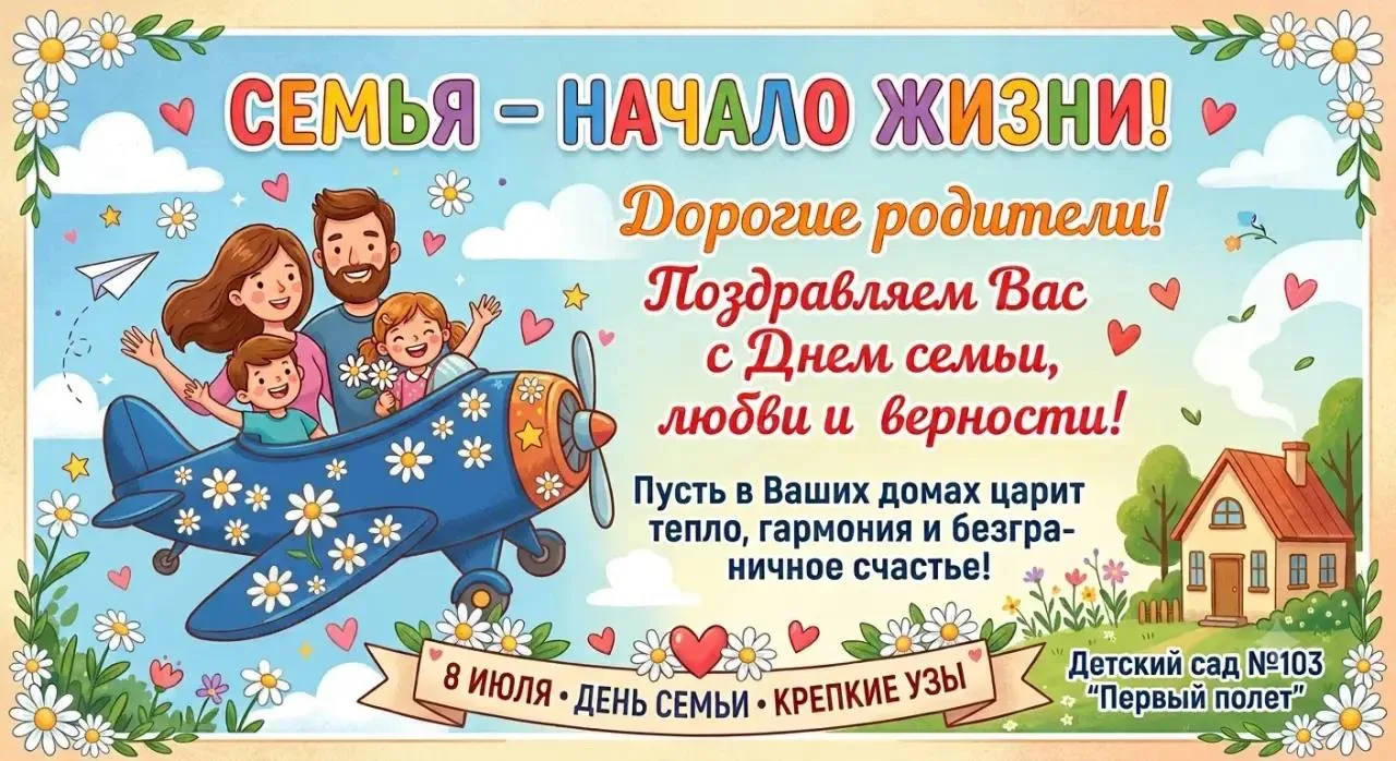 🌼 С Днём семьи, любви и верности!

Сегодня наш детский сад отмечает один из самых тёплых праздников