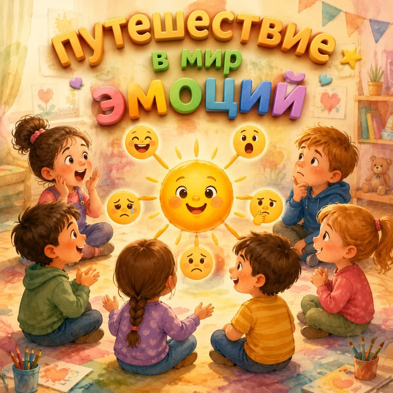 😀😐😟Знаете, что скрывается за радугой? А что чувствует ваша любимая игрушка, когда падает? Группа 