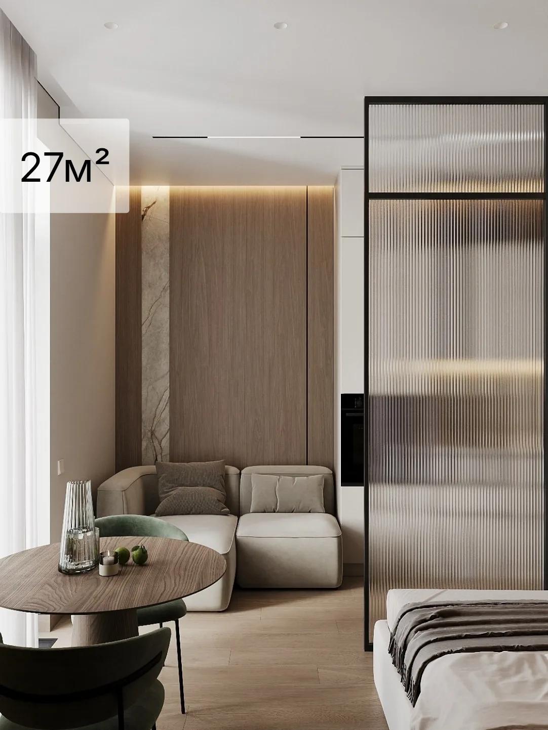 27 м² студия, ЖК Остров