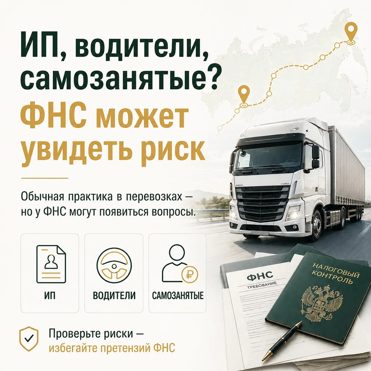ИП, водители, самозанятые? ФНС может увидеть риск