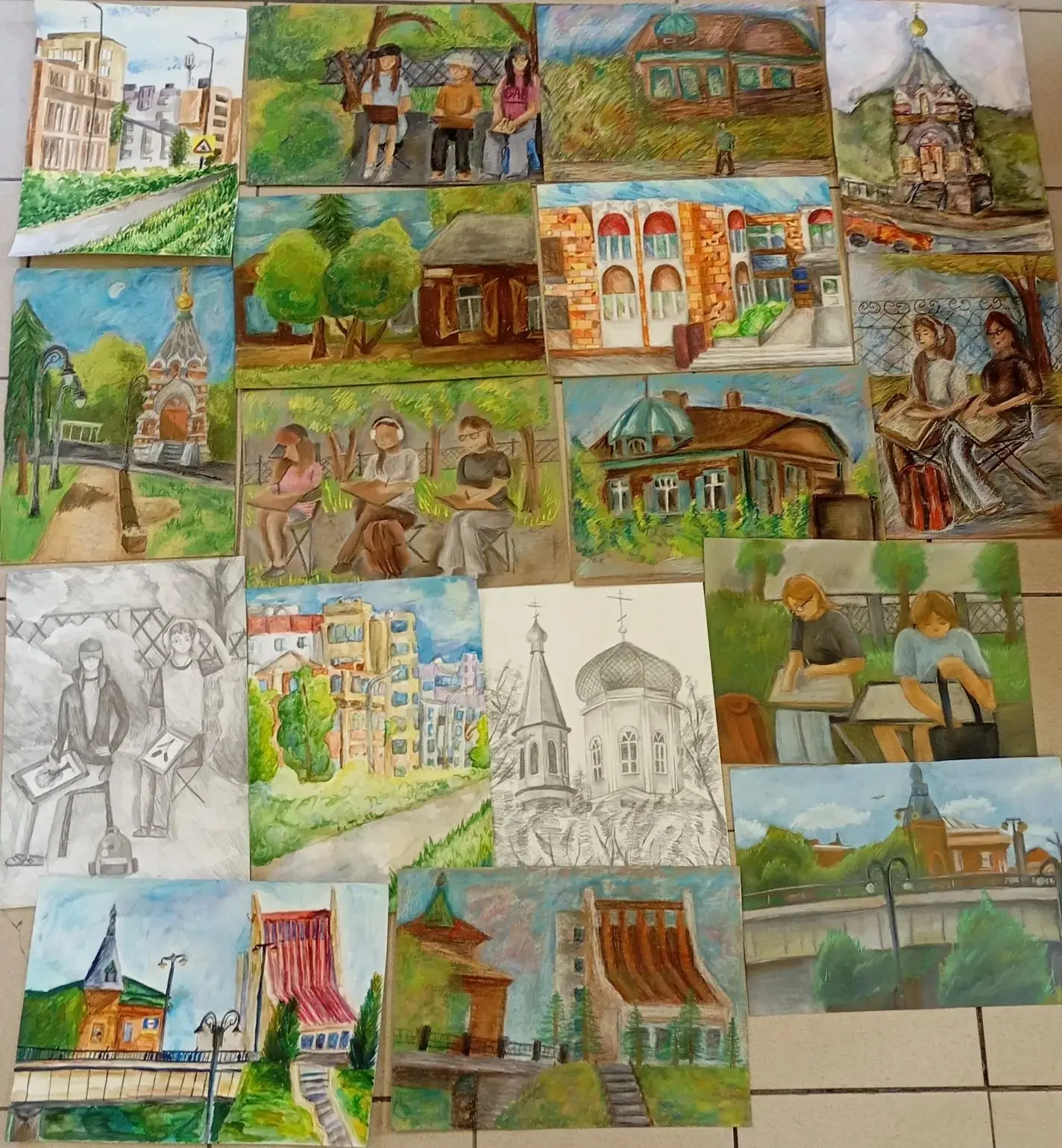 🎨Вот и подошёл к концу летний пленэр учащихся ДХШ "Модерн" Городского Дворца детского (юношеского) 
