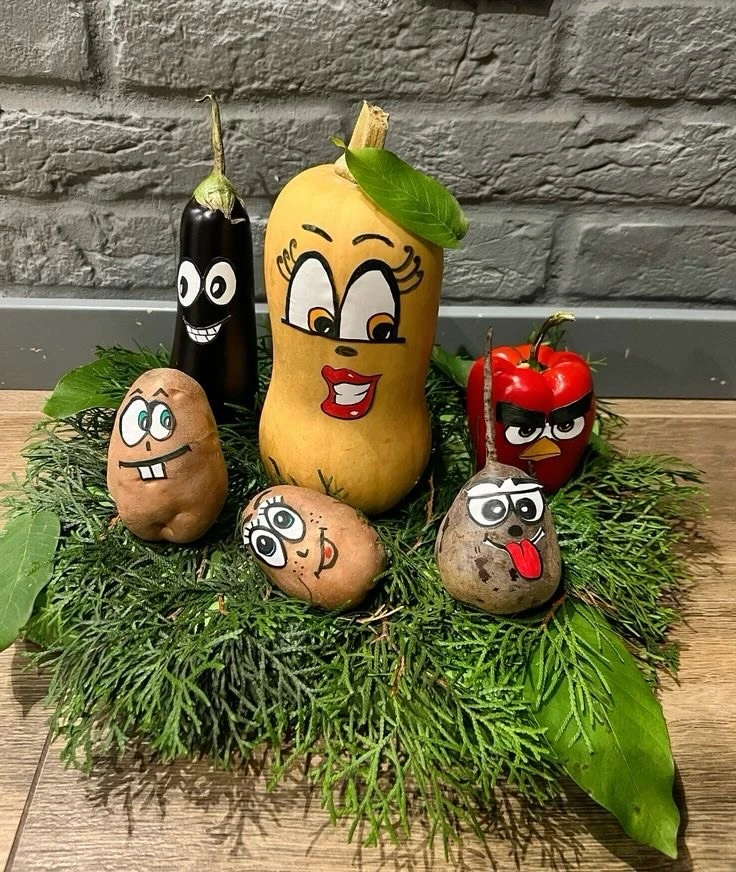 Творим из овощей и фруктов 🥦🥬🥒🍅🥕