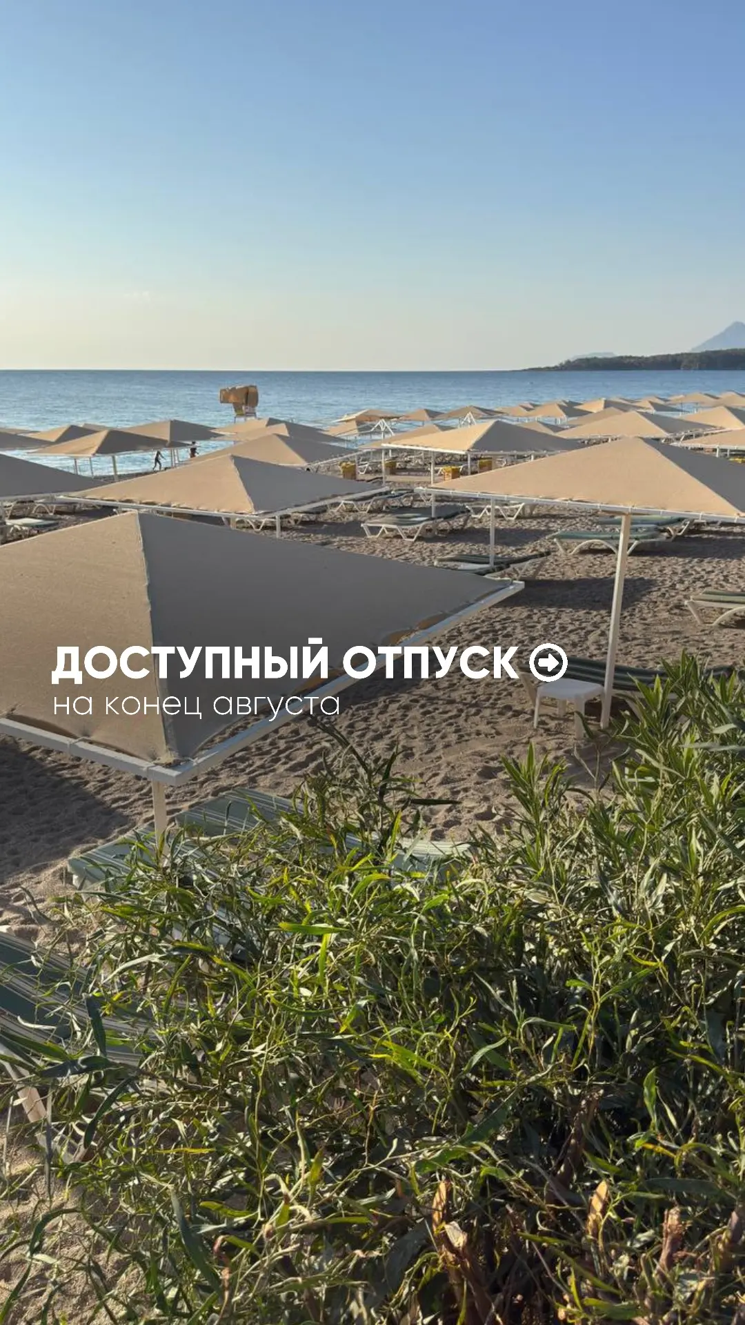 Доступный отпуск на конец августа 🏝️