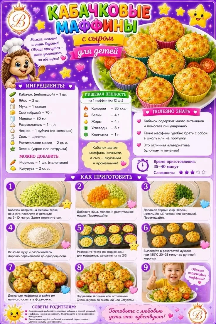 🍽 Лёгкие рецепты для детей: вкусно, полезно и просто! 😋