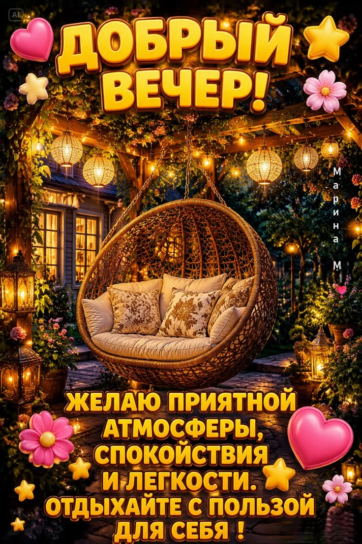 Хорошего вечера! Приятного отдыха! ✨💐