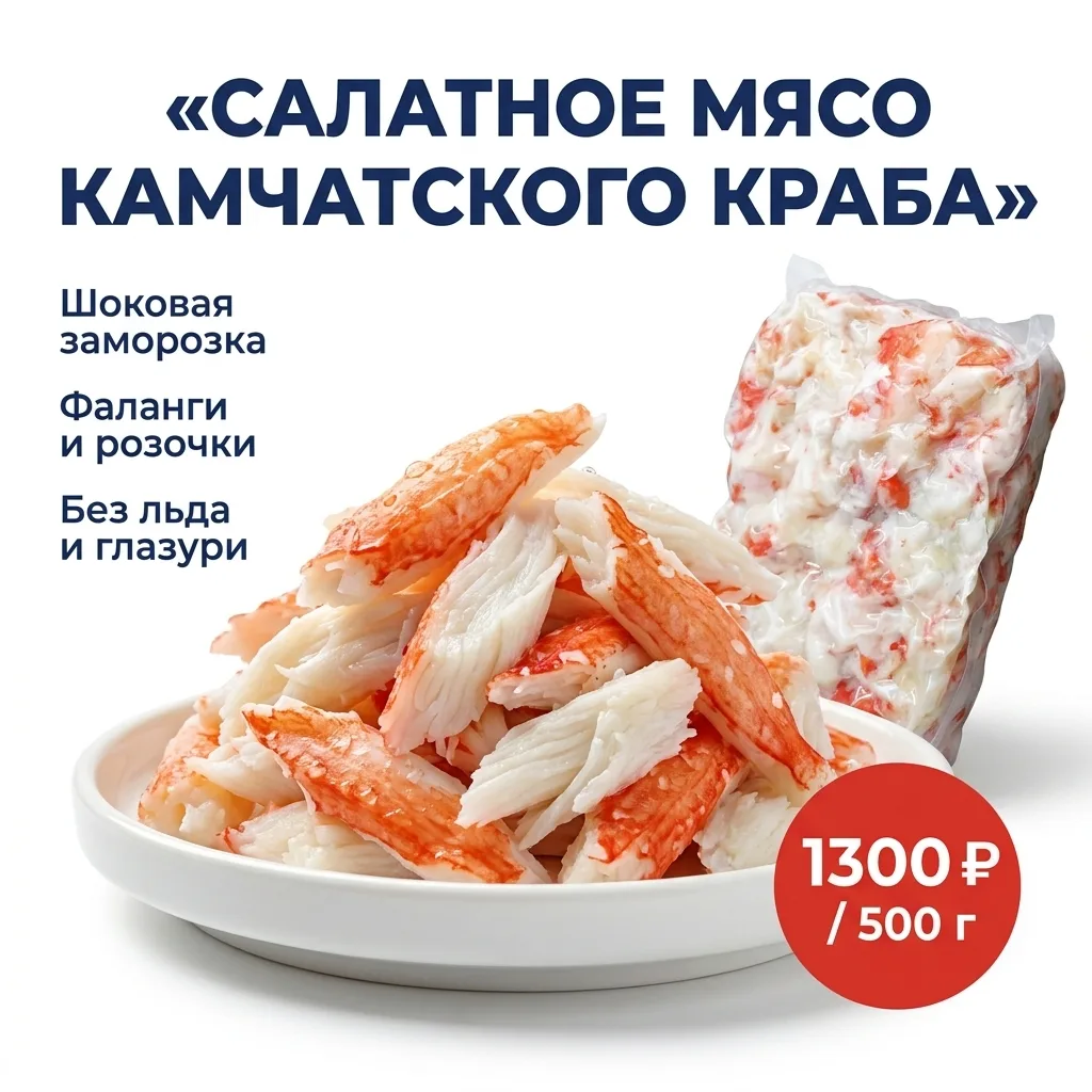🦀 Салатное мясо камчатского краба