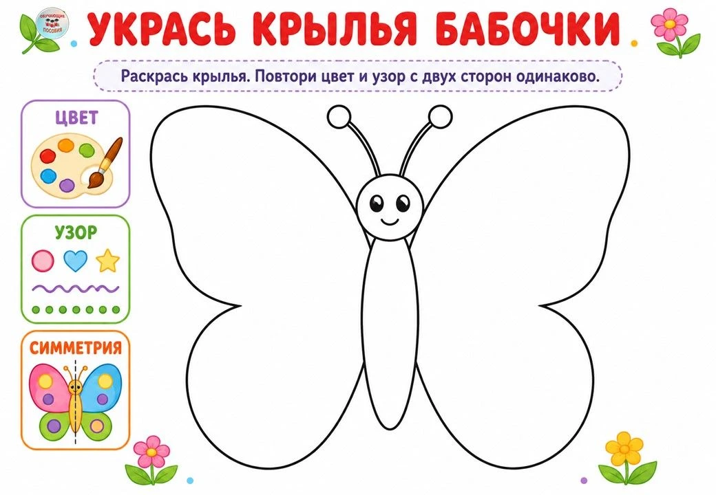 УКРАШАЕМ КРЫЛЬЯ БАБОЧКИ 🎨