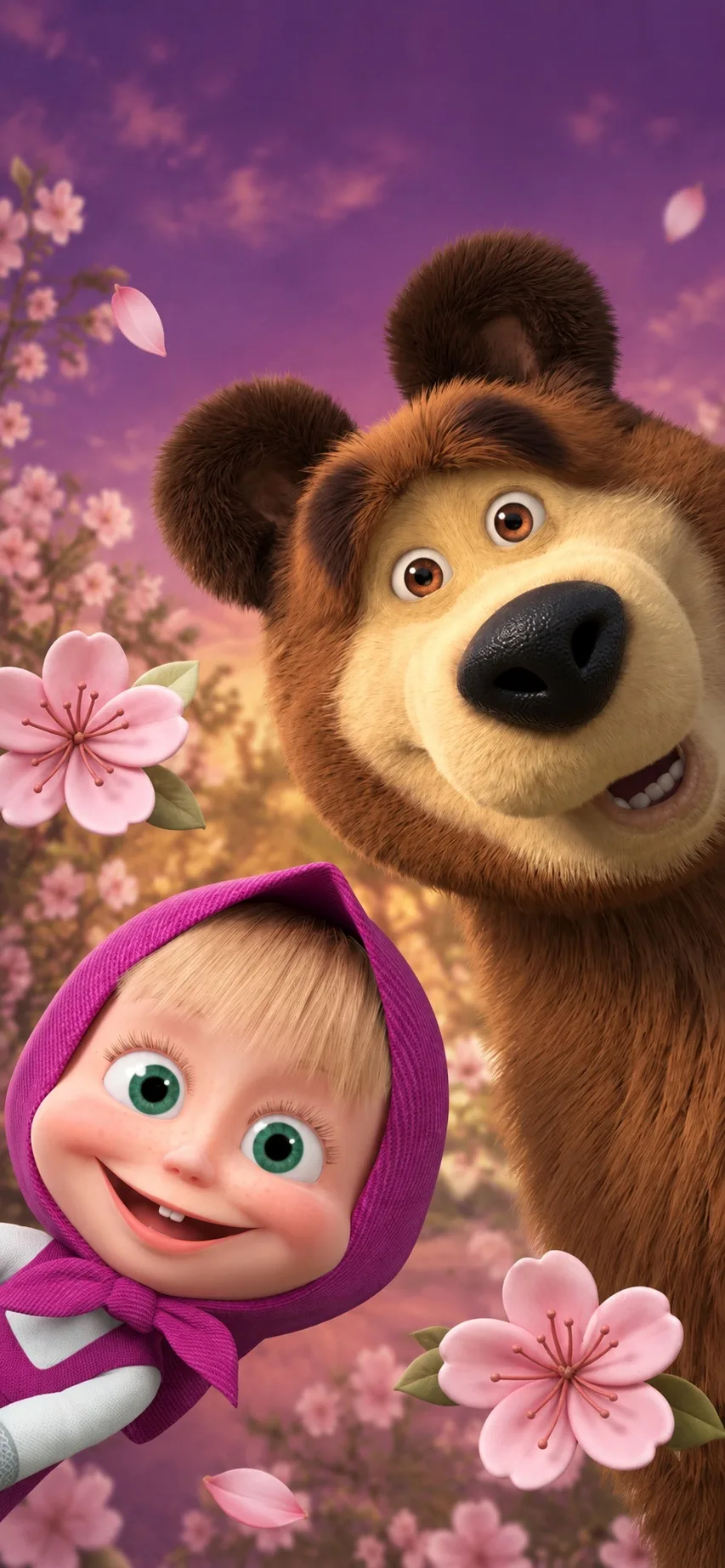 Милые обои «Маша и Медведь» 🍯