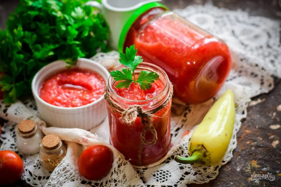 ЗАКУСКА «ЗАМАНИХА»

- Это острая томатно-перечная закуска (часто её называют аджикой). Название как 