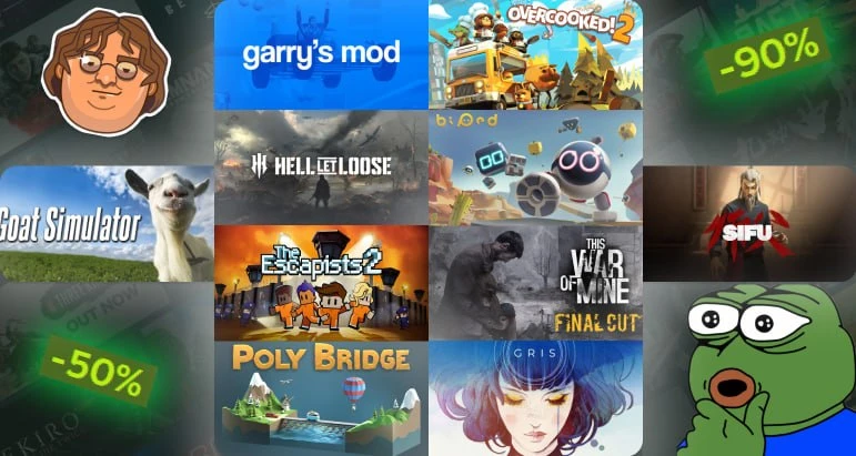 🎮 Топ 10 инди игр по хорошей скидке

1. Garry's Mod — знаменитая физическая песочница | -50% | 375 
