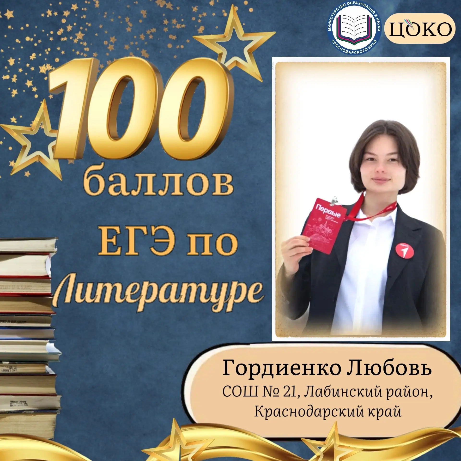 📌Продолжаем делиться успехами выпускников Кубани, показавших наивысший результат при сдаче ЕГЭ в 20