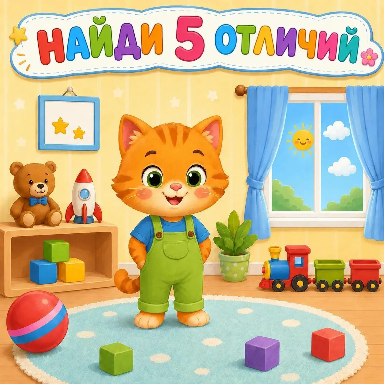 ❤️ Смогут ли дети найти 5 отличий?