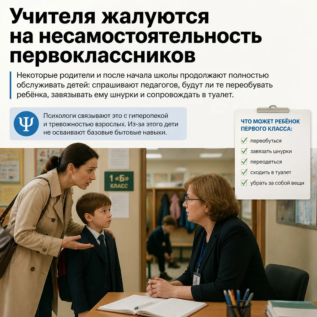 ✏️ Учителя жалуются на несамостоятельность первоклассников