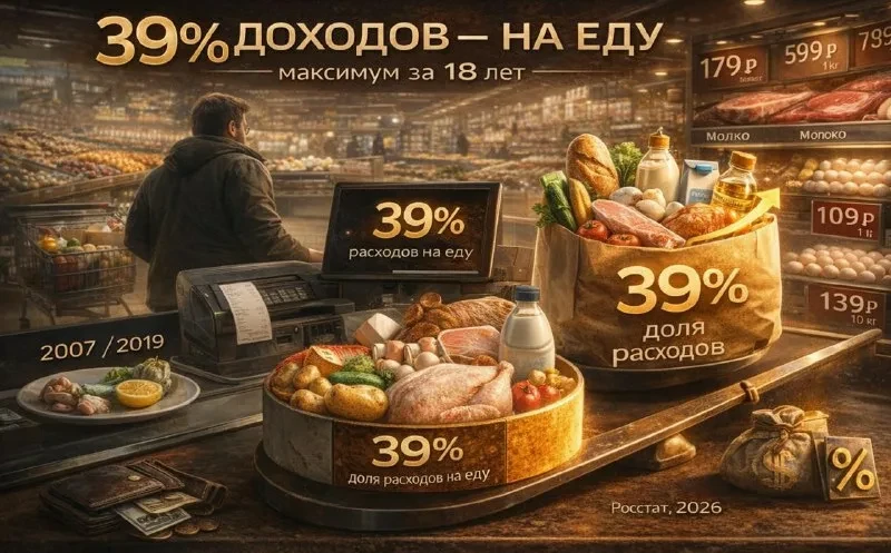 🛒 Расходы россиян на еду выросли до максимума за 18 лет