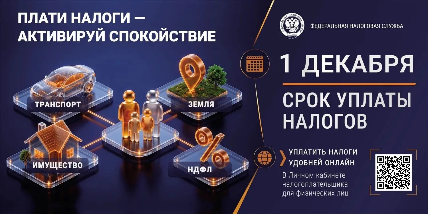 Оплатите налоги до 1 декабря!