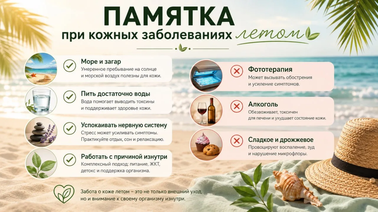 ❗️СОХРАНИ СЕБЕ: летний псориаз. Что происходит и что делать