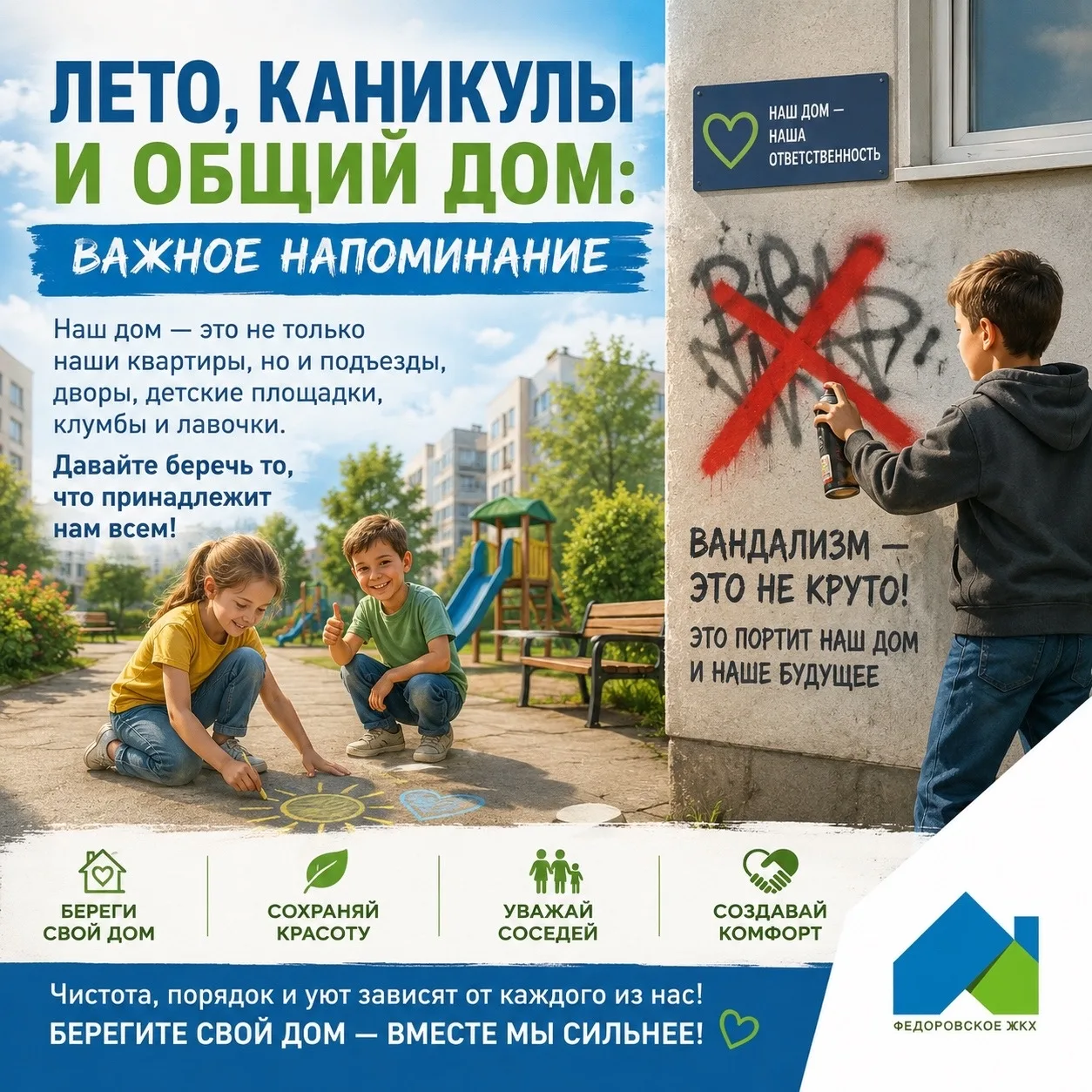 Уважаемые жители! 

☀️ Впереди долгожданное лето — пора каникул, отпусков и активного отдыха. Дети м