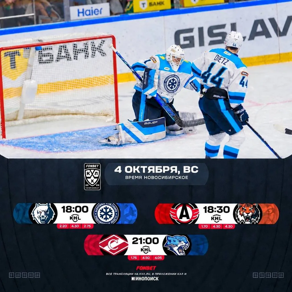 🏒 Расписание игрового дня