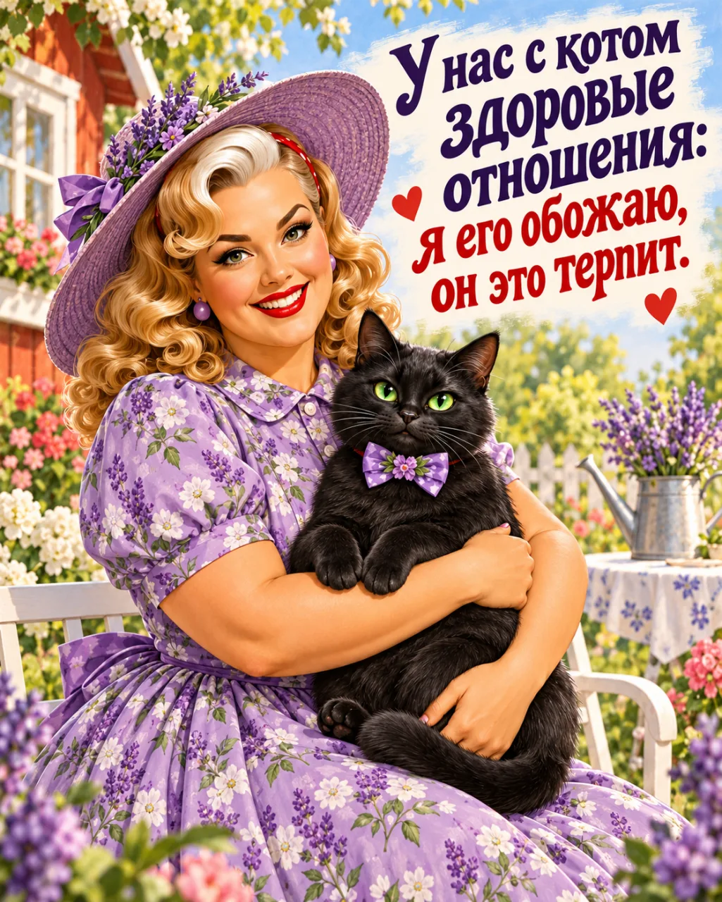 🐈 Обнимаю, целую, называю сладким пирожочком.