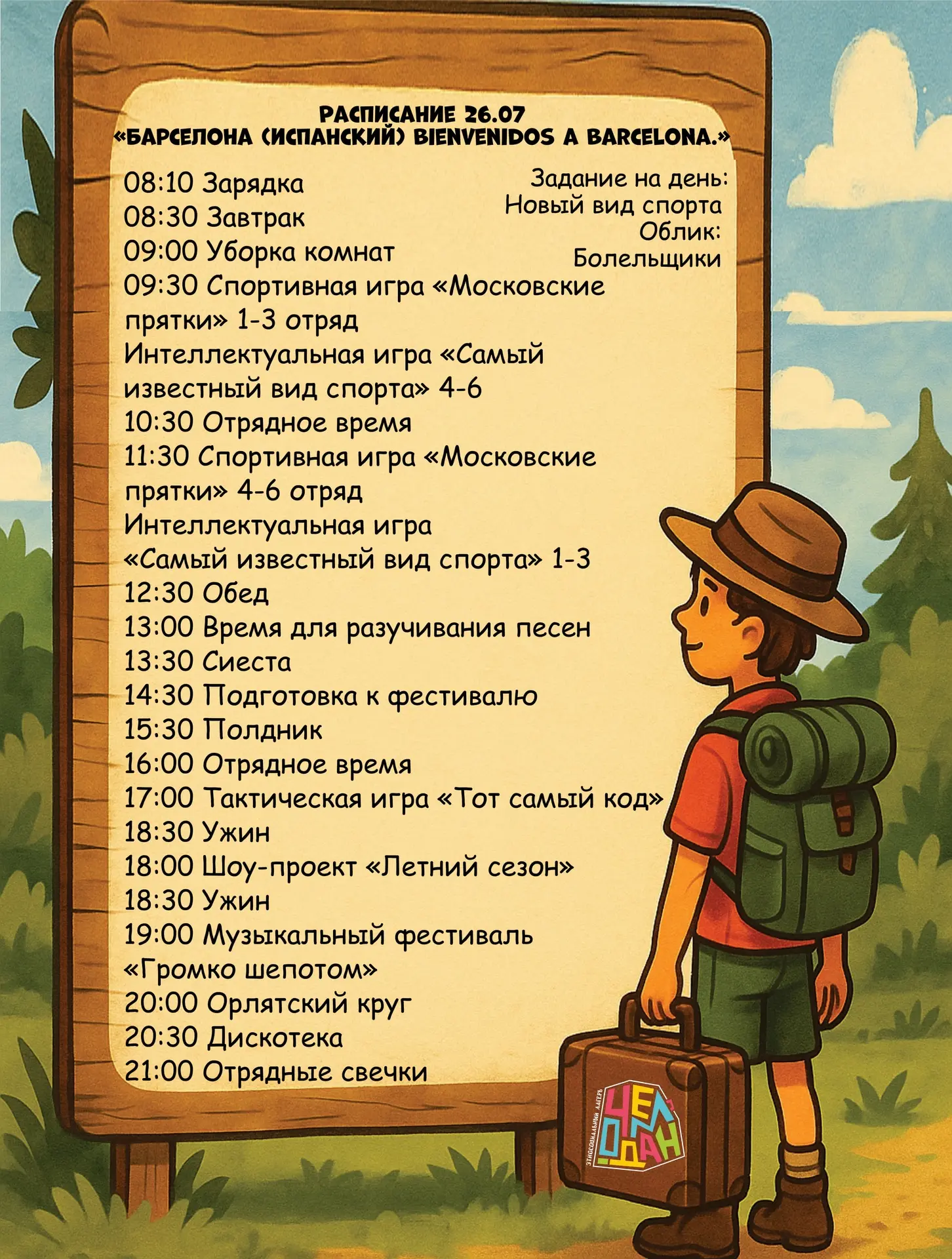 Расписание на день ❤️