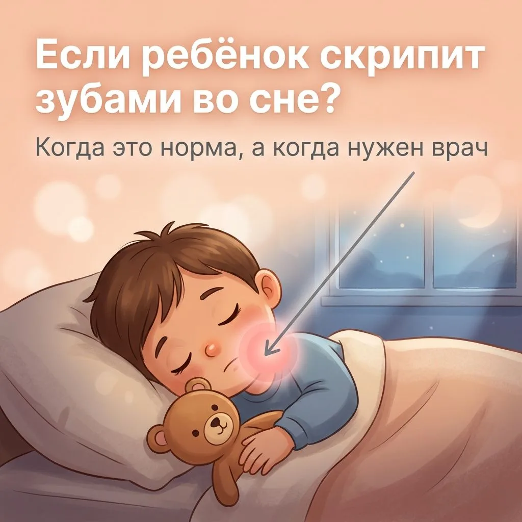 😬 Если ребёнок скрипит зубами во сне?