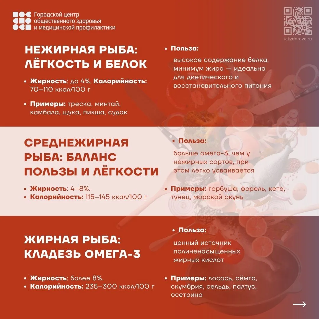 🐟 Рыба на тарелке: какую выбрать в зависимости от вашей активности