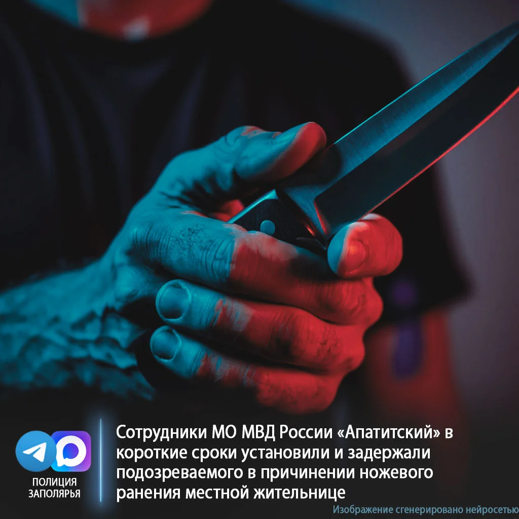 Сотрудники МО МВД России «Апатитский» в короткие сроки установили и задержали подозрева...