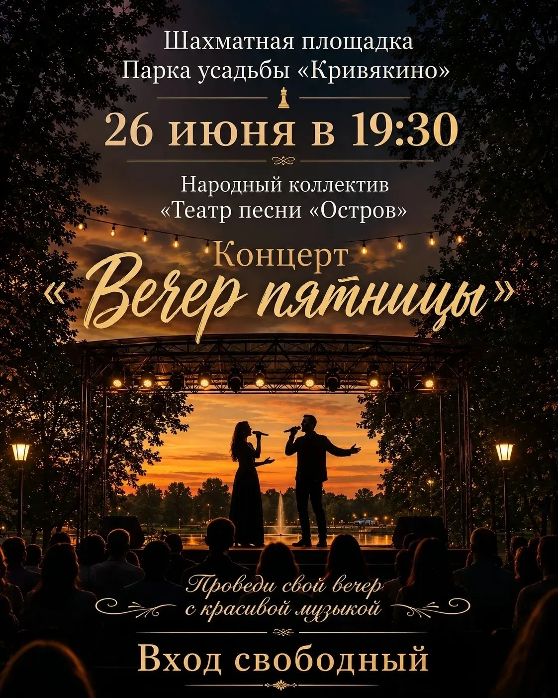 💫 Приглашаем всех 26 июня (пятница) на концерт Народного коллектива «Театр песни «Остр...