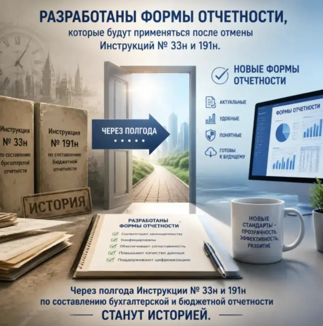 Новые формы отчетности вместо Инструкций № 33н и 191н: что меняется с 2027 года 
 
📆С 1 января 2027