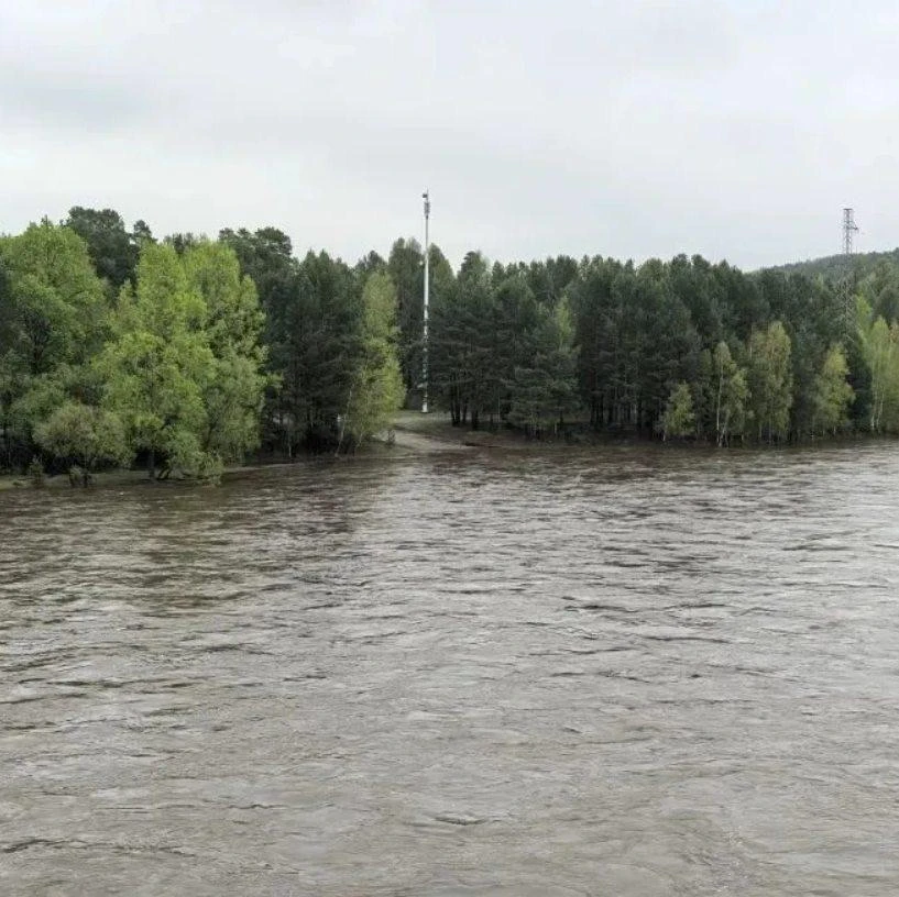 🌊 Иркут попёр: река поднялась почти на 2 метра за сутки  После ливней вода резко пошла вверх. Сейчас