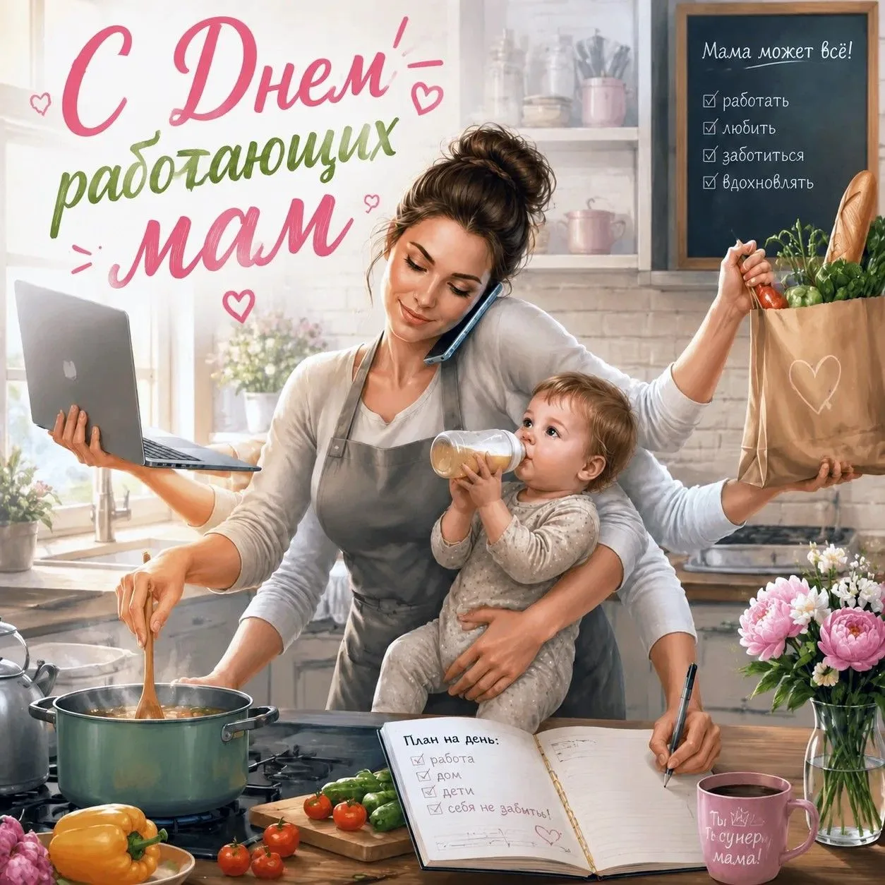 💼💖 12 мая — День работающих мам