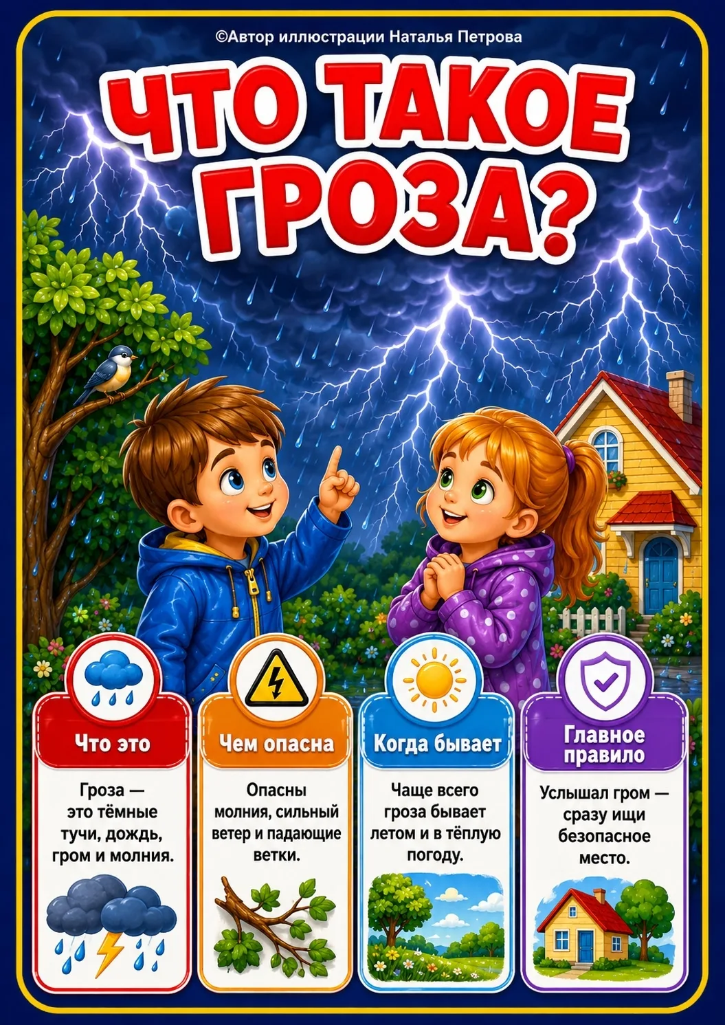 Как вести себя во время грозы