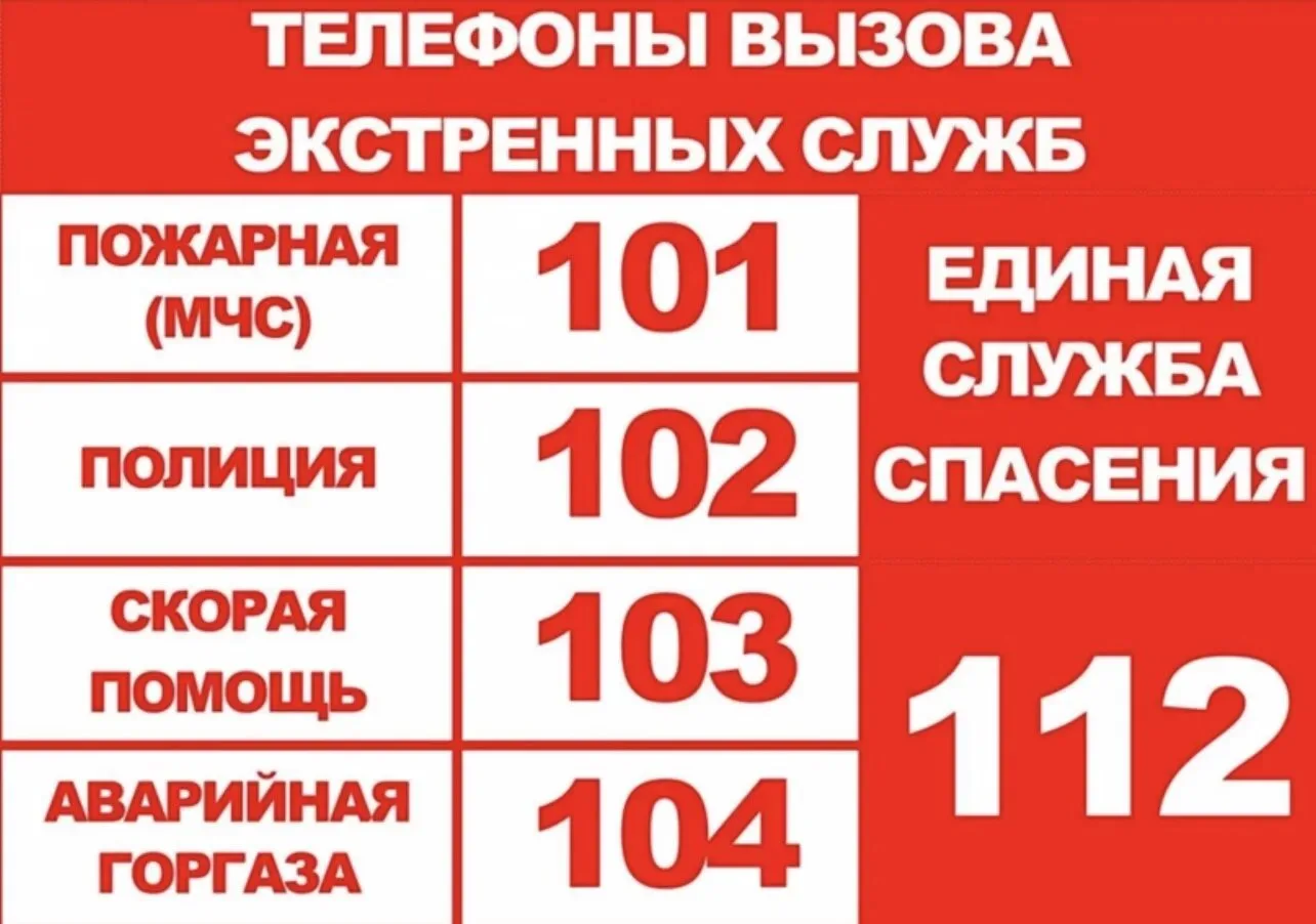 ❗ Номера экстренных служб нужно знать наизусть
