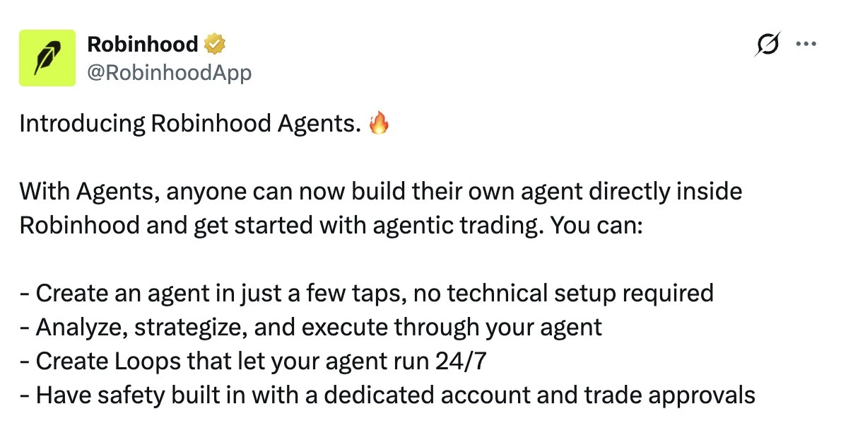 Robinhood представила ИИ-агентов для трейдинга. Цифровые ассистенты прямо в приложении ...