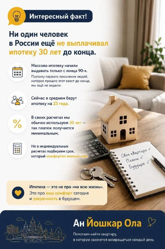 🏡 Интересный факт про ипотеку!