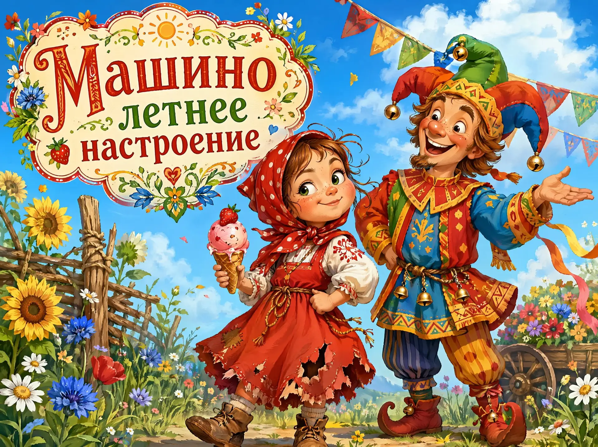 Сценарий летнего концерта для детей “Машино летнее настроение”

Действующие лица:
• Скоморох
• Капри