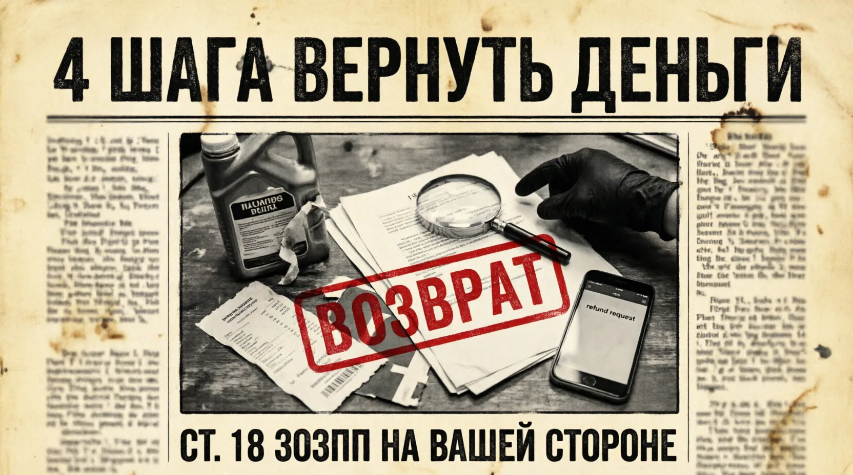 Пришла подделка — 4 шага вернуть деньги