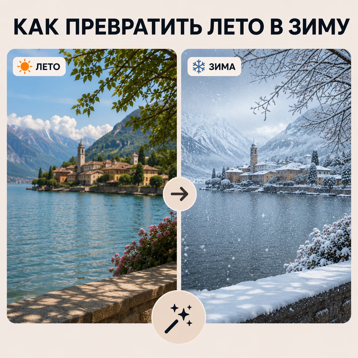 ❄️ Как превратить лето в зиму с помощью ИИ?