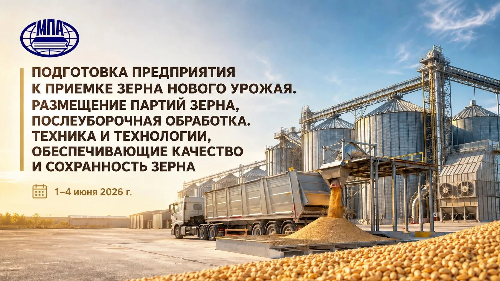 🌾1-4 июня 2026 года МПА приглашает руководителей и специалистов агрохолдингов, элеваторов, хлебопри