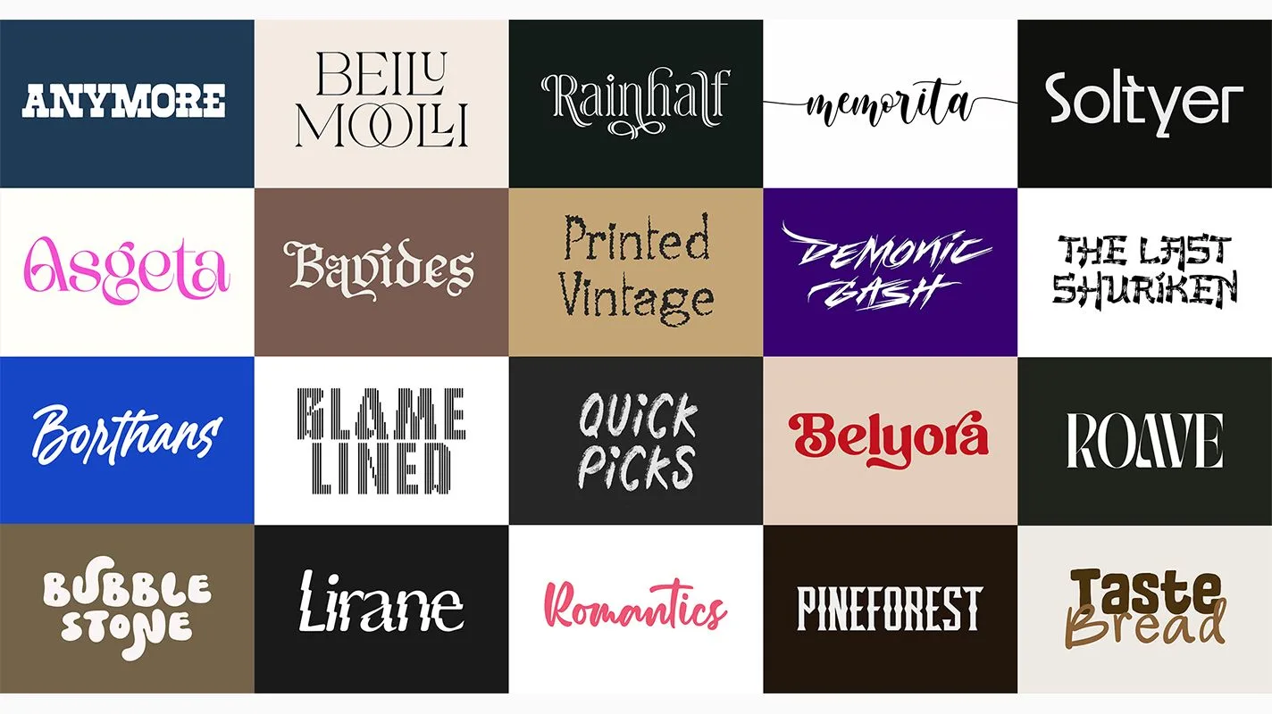 ► Набор стильных шрифтов для дизайна | Befonts Font Pack 113