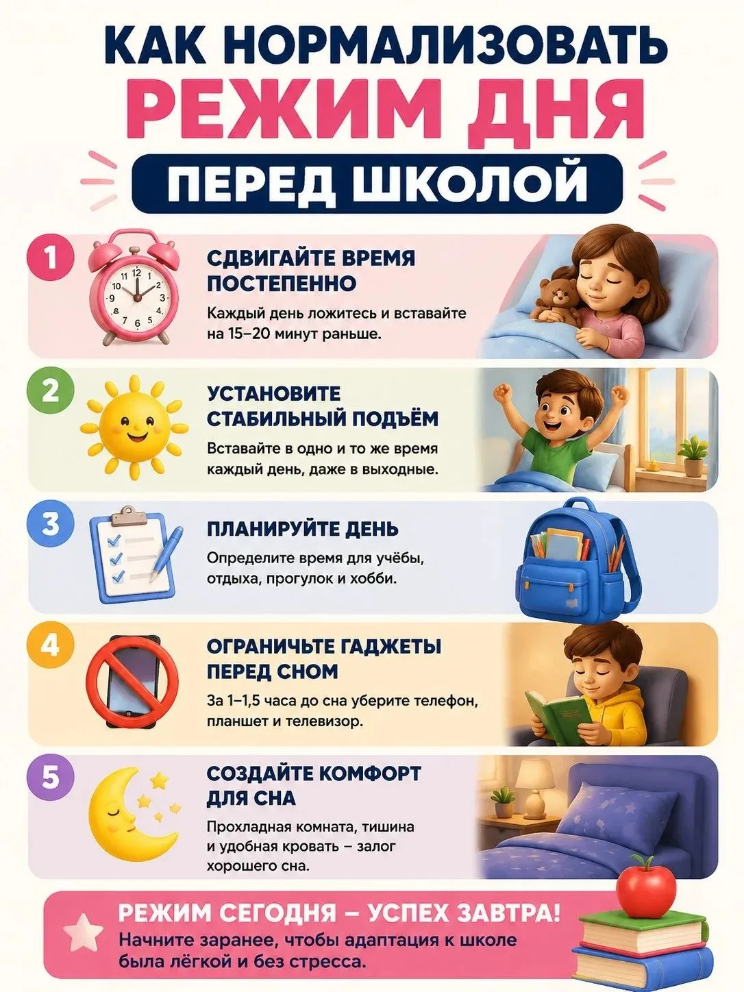 Как мягко вернуться в учебный режим?