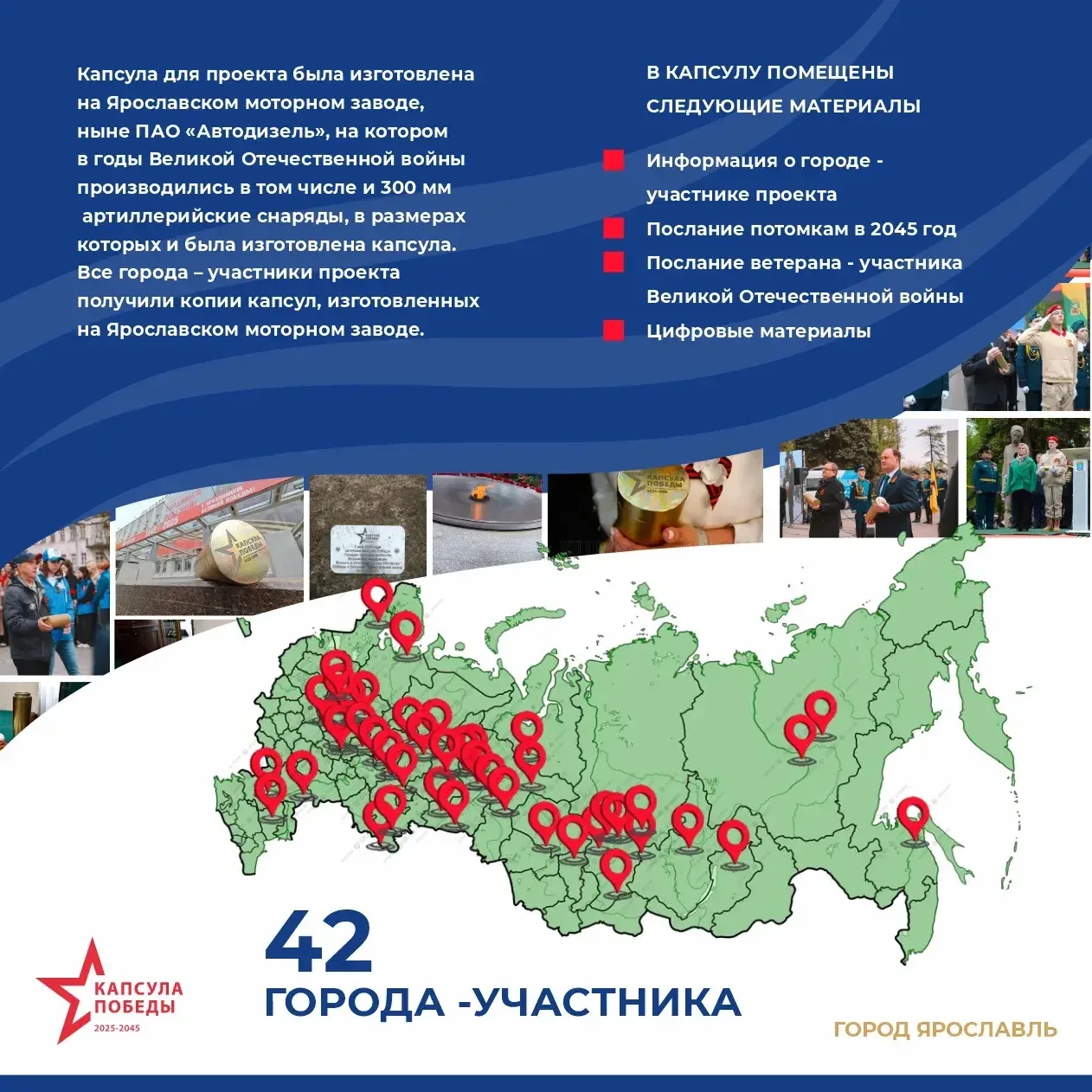 ‼️Уважаемые родители и коллеги! ‼️ Просим Вас поддержать проект города Ярославля «Капсула Победы» в 