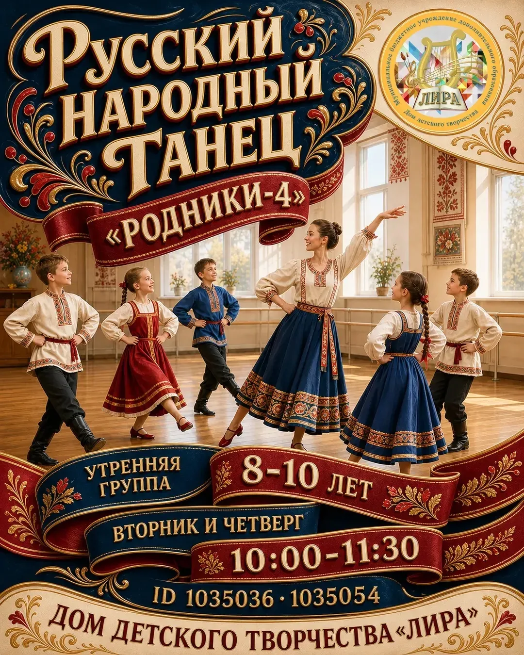 💃 Русский народный танец: открытый набор в группы «Родники»