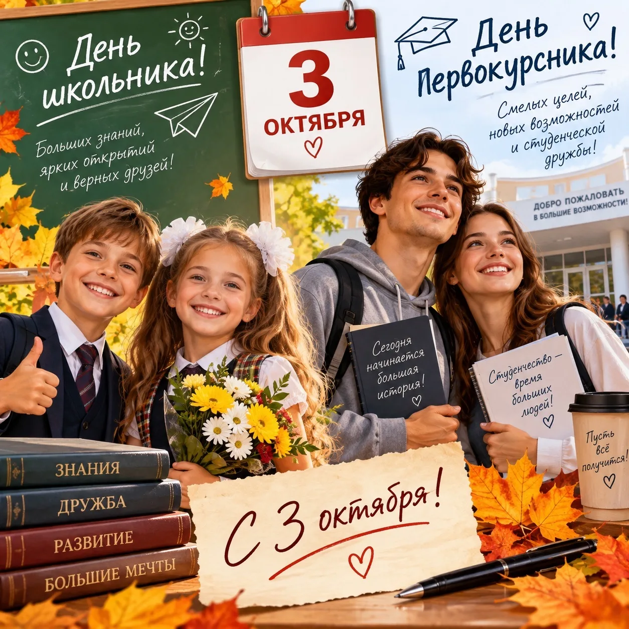 3 октября — сразу два классных повода для поздравлений!