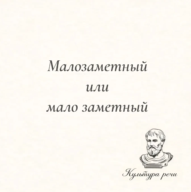 Малозаметный или мало заметный