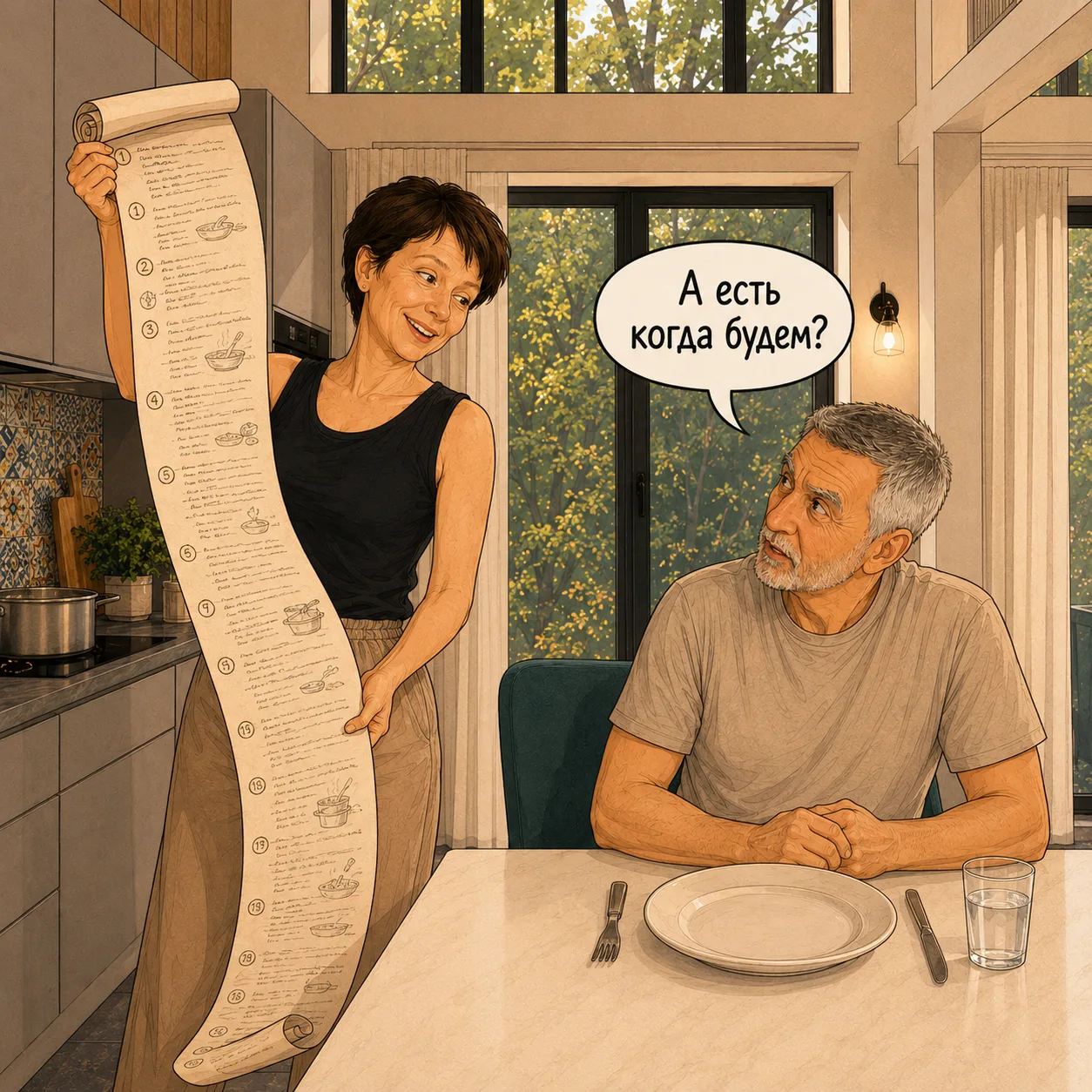 — Я нашла замечательный рецепт. В нём всего семнадцать шагов.