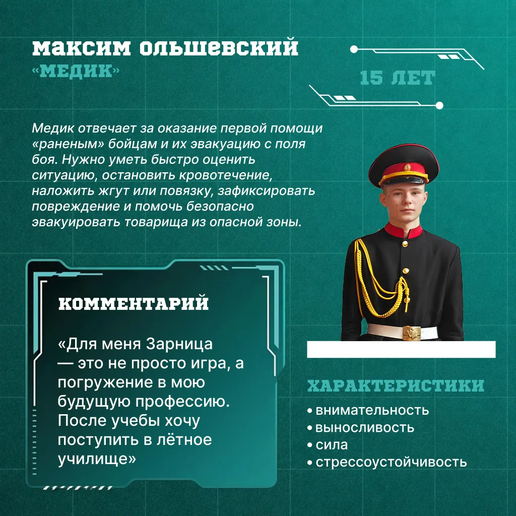 Знакомимся со специальностями финалистов «Зарницы 2.0» приморского отряда «Кадеты 18.25»