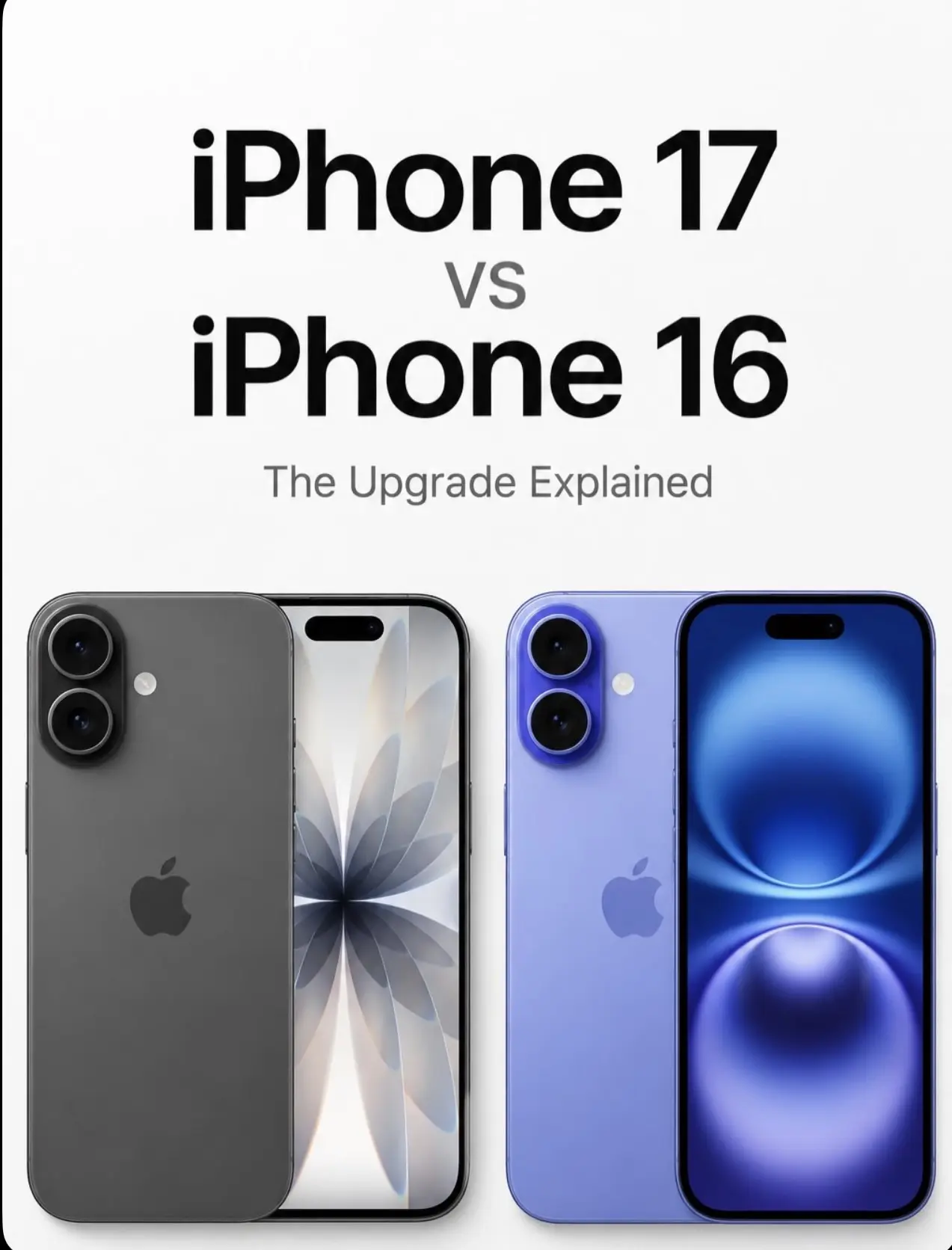 Сравнили iPhone 17 и iPhone 16 от дисплея и камер до срока службы батареи и производительности 

Рез